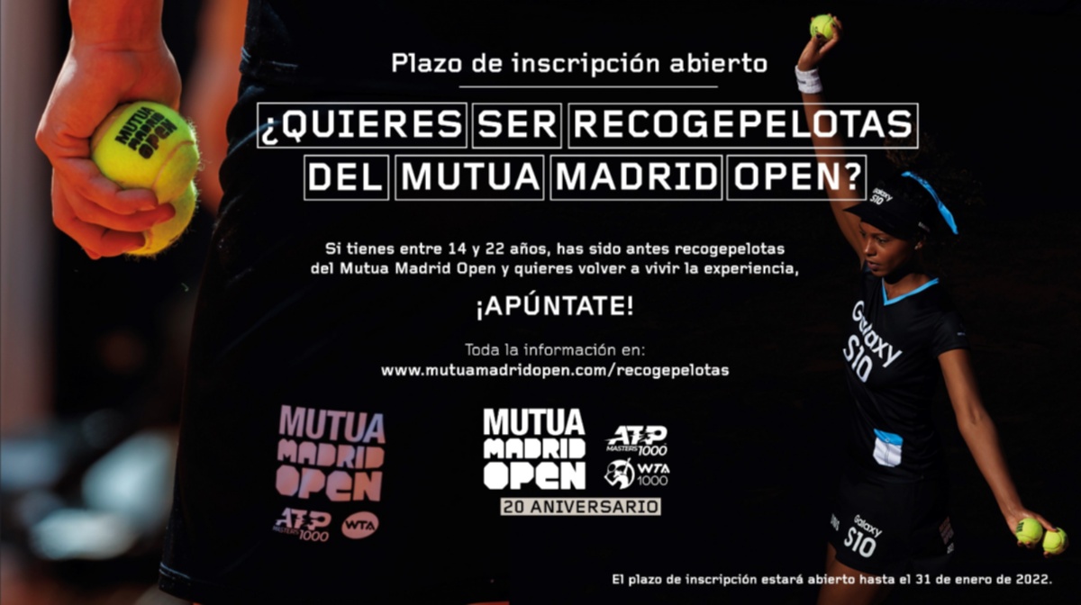 ¿QUIERES SER RECOGEPELOTAS DEL MUTUA MADRID OPEN 2022?